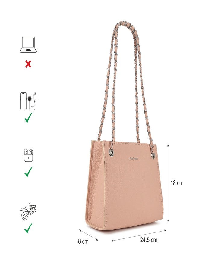 Fastrack Casual Shoulder Bag with Top Zipper Closure for Girls, Medium Size with Internal Zipper Pocket, Made with High-Quality Faux Leather, Versatile and Durable Design - Image 4