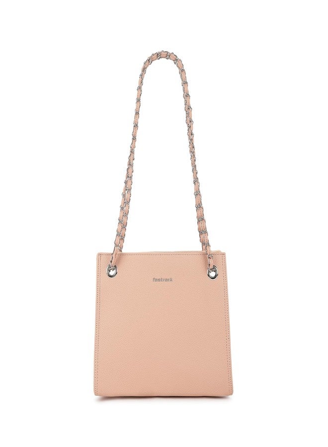 Fastrack Casual Shoulder Bag with Top Zipper Closure for Girls, Medium Size with Internal Zipper Pocket, Made with High-Quality Faux Leather, Versatile and Durable Design - Image 1
