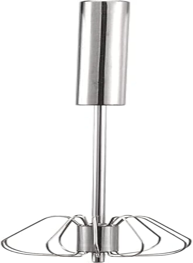 Spaceshoop Semi-automatic egg whisk, stainless steel hand push newness whisk blender, semi automatic rotary egg beater, milk frother, mixer stirrer kitchen utensil for whisking, mixing, blending, stirring.
