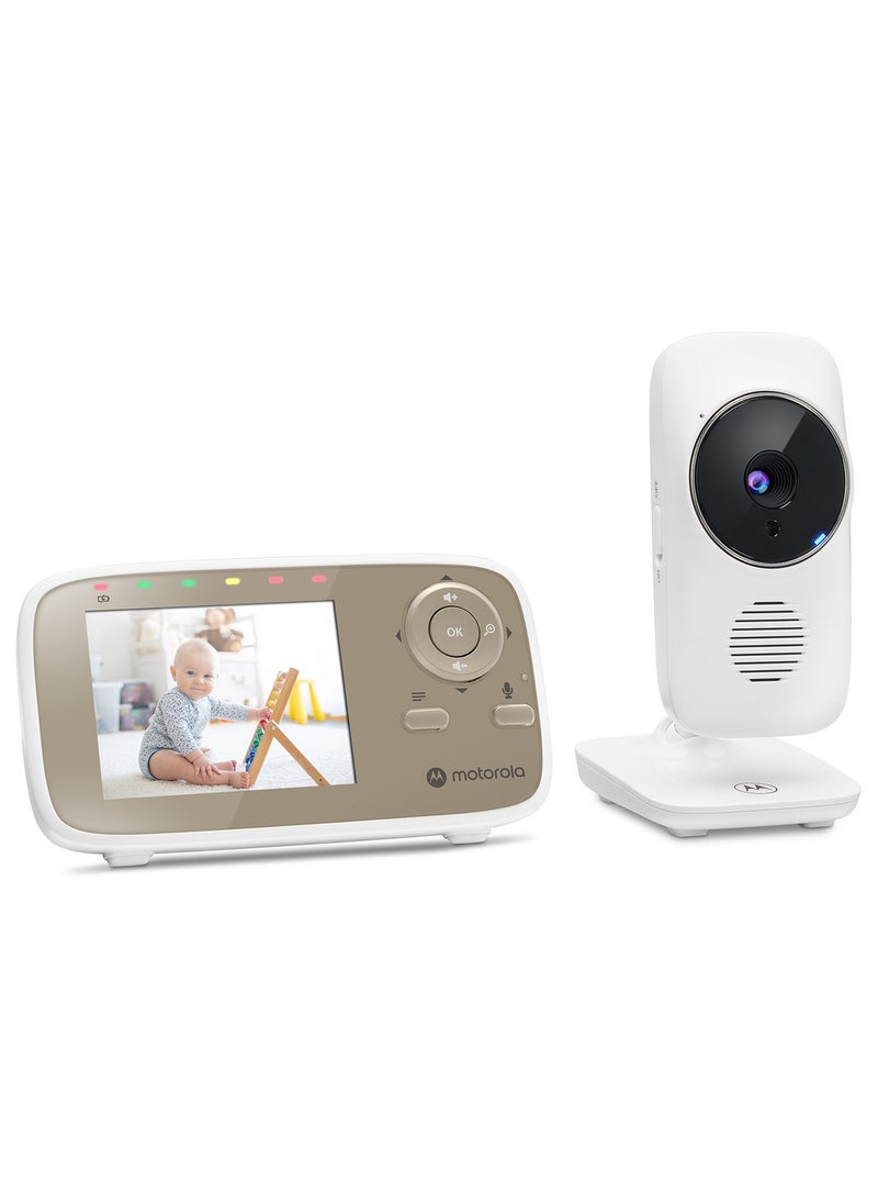 Motorola - Motorola 2.8 inches Video Baby Monitor with  Digital Zoom, Two-Way Audio, and Room Temperature Display - White - Image 1