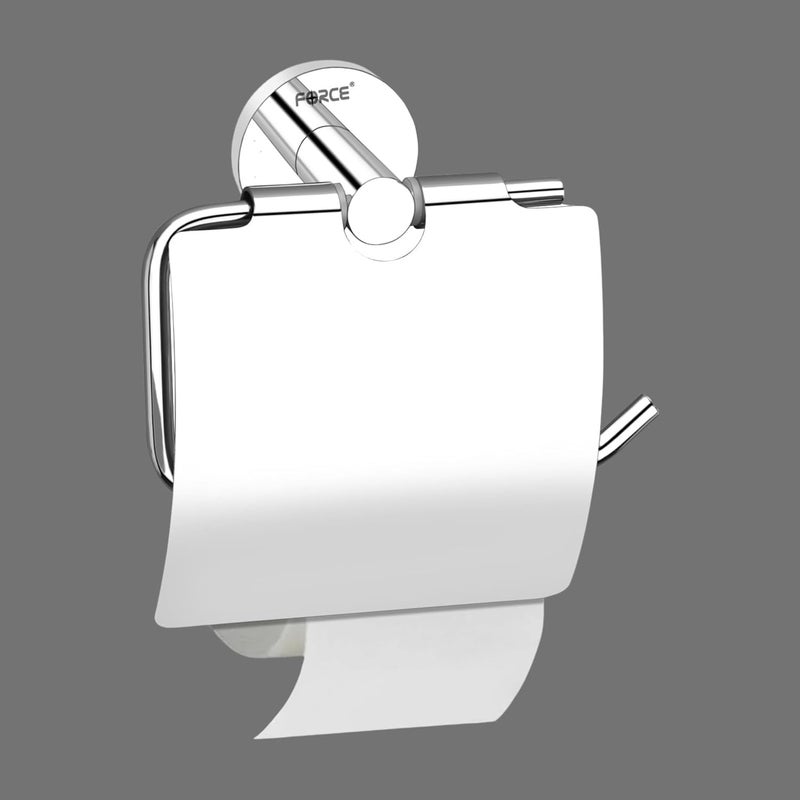 Force Toilet Paper Roll Holder Round for Bathroom Brass Base Stainless Steel 304 Toilet Paper Holder in Bathroom Toilet Tissue Roll Holder for Bathroom Toilet roll Stand Bathroom Accessories  - Image 1