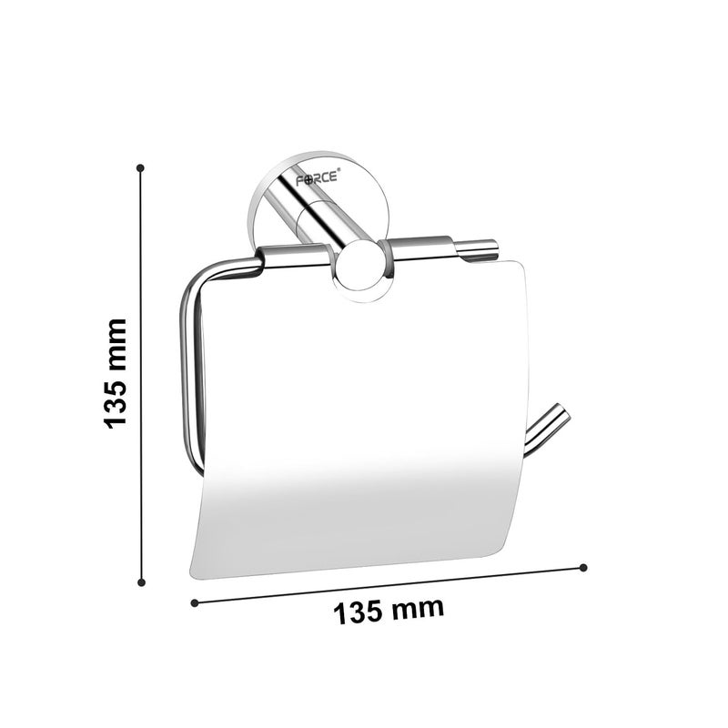 Force Toilet Paper Roll Holder Round for Bathroom Brass Base Stainless Steel 304 Toilet Paper Holder in Bathroom Toilet Tissue Roll Holder for Bathroom Toilet roll Stand Bathroom Accessories  - Image 3