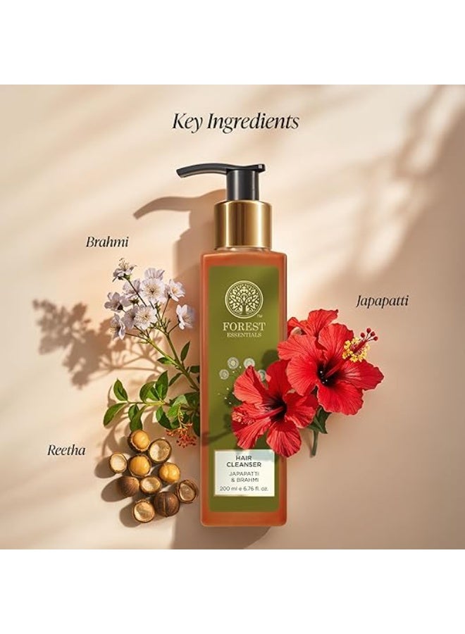 Forest Essentials Ayurvedic Shampoo Japapatti & Brahmi | Natural Remedy for Hair Fall & Dry, Frizzy & Chemically Treated Hair | Sulphate Free - Image 3