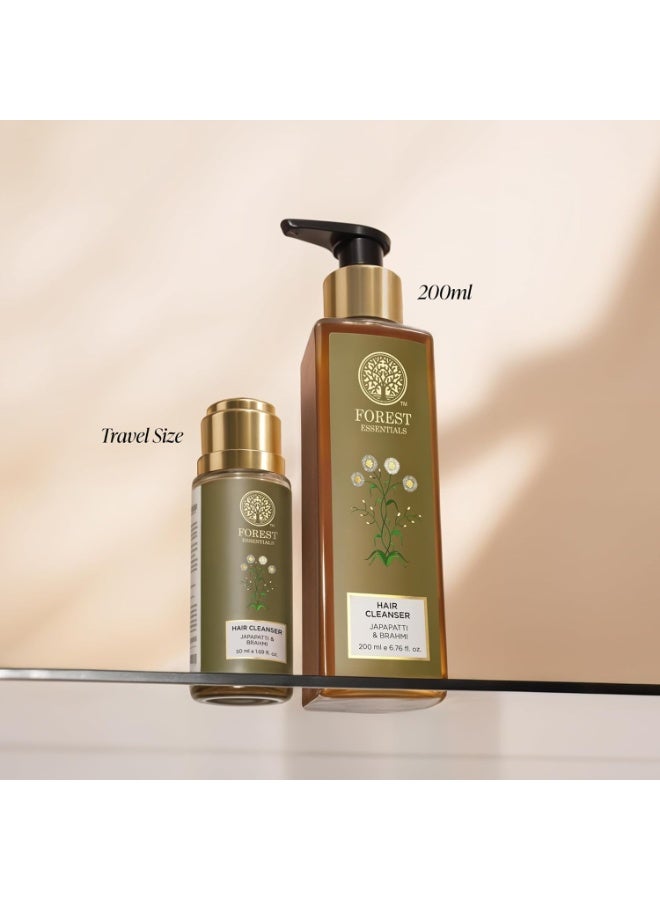 Forest Essentials Ayurvedic Shampoo Japapatti & Brahmi | Natural Remedy for Hair Fall & Dry, Frizzy & Chemically Treated Hair | Sulphate Free - Image 4