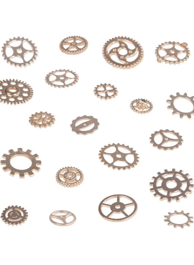 BIHRTC 100 Gram Diy Assorted Color Antique Metal Steampunk Watch Gears Cog Wheel Charms Pendants Craft Steampunk Accessories For Diy Crafting Jewelry Making(Rose Gold)  - Image 5