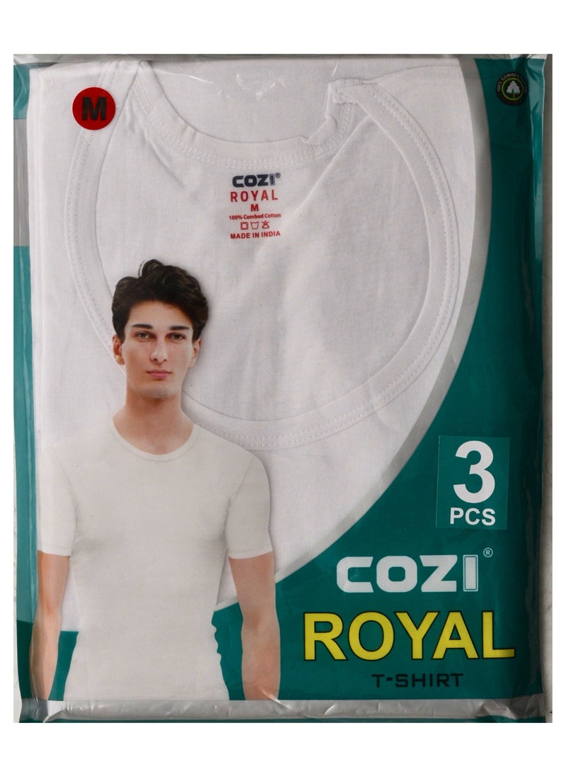 COZI - cozi Royal 3 pack men's Crew Neck Undershirt - Image 1