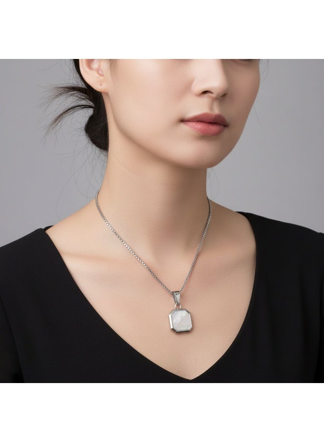 AMETOER Stainless Steel Hip-Hop Pendant Necklace for Men & Women | Fashionable, Fade-Resistant Jewelry | Trendy Streetwear Accessory - Image 2