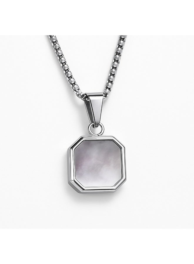 AMETOER Stainless Steel Hip-Hop Pendant Necklace for Men & Women | Fashionable, Fade-Resistant Jewelry | Trendy Streetwear Accessory - Image 1