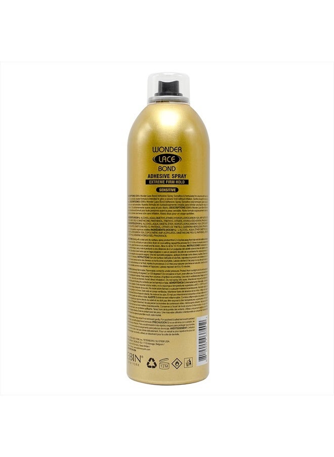 EBIN NEW YORK Wonder Lace Bond Adhesive Spray Sensitive - Extreme Firm Hold 14.2 fl. oz./ 402mL |Sensitive Use, Fast Drying,No Residue, No Build-up, Powerful Hold, All-Day Hold, Easy Daily Wig Install  - Image 2