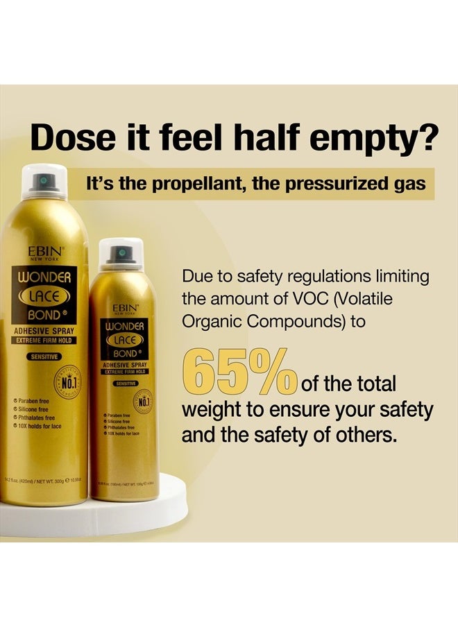 Wonder Lace Bond Adhesive Spray Sensitive - Extreme Firm Hold 14.2 fl. oz./ 402mL |Sensitive Use, Fast Drying,No Residue, No Build-up, Powerful Hold, All-Day Hold, Easy Daily Wig Install - pzsku/ZB3B46AE11EF5A0839351Z/45/_/1741160110/22f45c58-1076-4d18-afae-57f269638c52