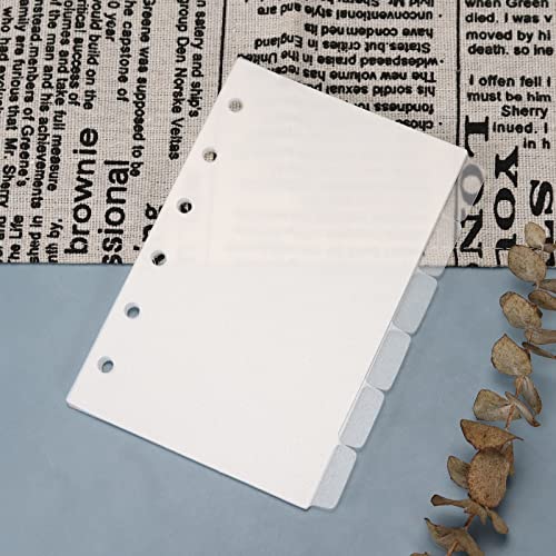 Koqye Plastic A7 Dividers Transparent Sturdy A7 6-Ring Binder Dividers with Tabs Personal Planner Inserts Tab Dividers for Binders, Agenda Accessories - Image 2