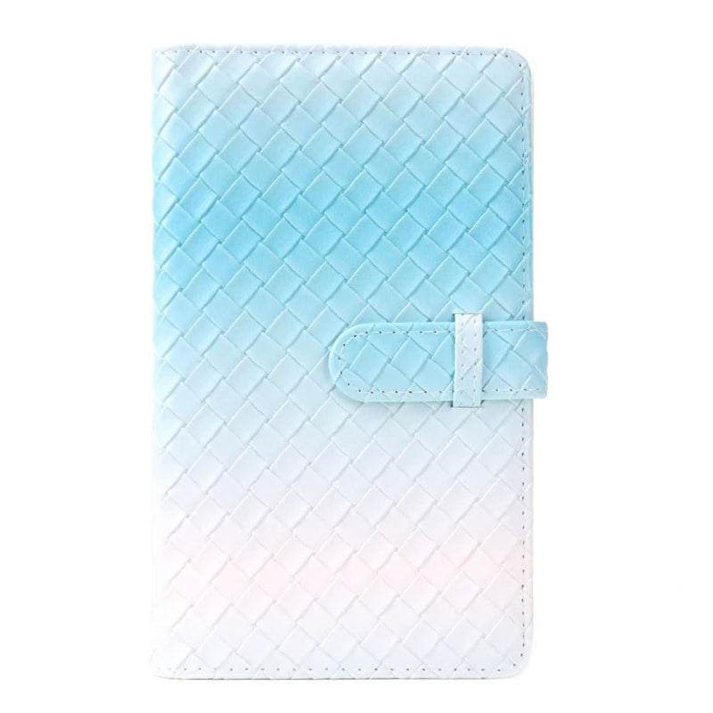 STELA 96 Pockets Mini Film Photo Album Book Compatible with Instant Mini LiPlay 11 9 8 7s 70 90 Link Instant Camera 3 Inch Polaroid Picture Name Card Holder (Blue gradient weaving) - Image 1