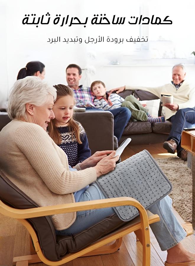 وسادة تدفئة، وسادة تدفئة كهربائية للظهر والرقبة، إعدادات متعددة لدرجة الحرارة، إيقاف التشغيل التلقائي، قابلة للغسل في الغسالة، محمولة، بطانية كهربائية لتخفيف الآلام. - Image 4