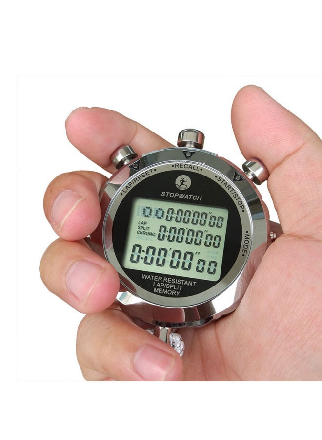 Generic Manufacturers Provide PS-6100 Is A Three-row Display Stopwatch 100 Metal Stopwatch-Display Accuracy:0.01  - Image 2