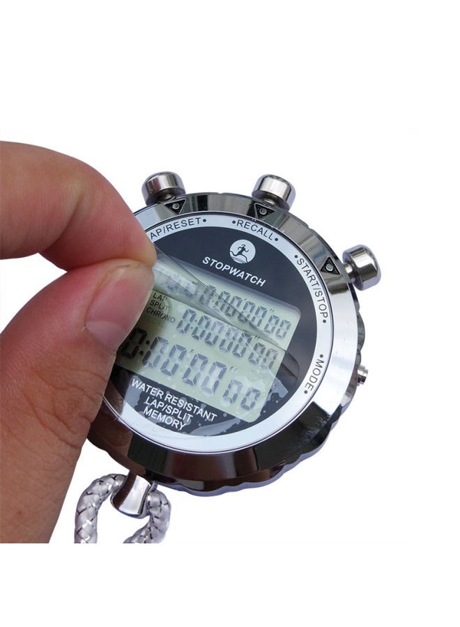 Generic Manufacturers Provide PS-6100 Is A Three-row Display Stopwatch 100 Metal Stopwatch-Display Accuracy:0.01  - Image 1