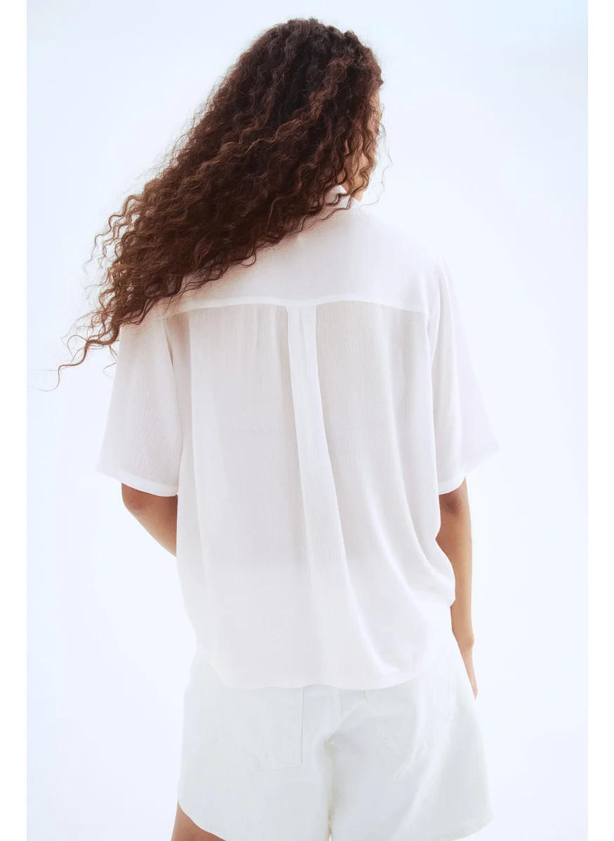 اتش اند ام Crinkled Viscose Shirt