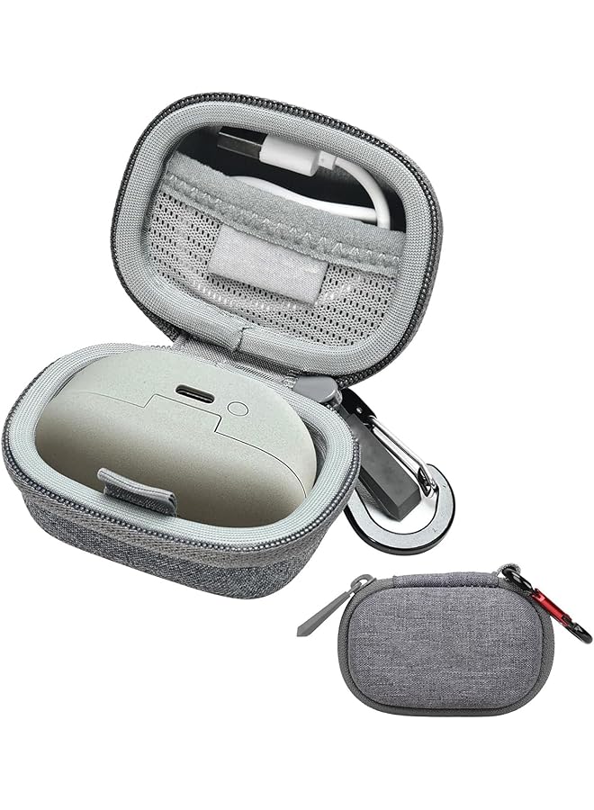erorex Case For Sony Wf 1000Xm5 High Quality Wireless Earbud Headphones Cover With Carabiner Keychain Carrying Portable Anti Scratch Shock Resistant Cover For Wf 1000Xm5 Not Original Gray - Image 1