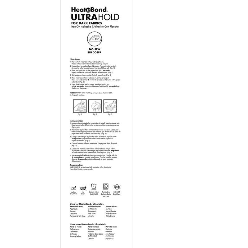 HeatnBond UltraHold Iron-On Adhesive Value Pack, 17 Inches x 3 Yards, Black - Image 3