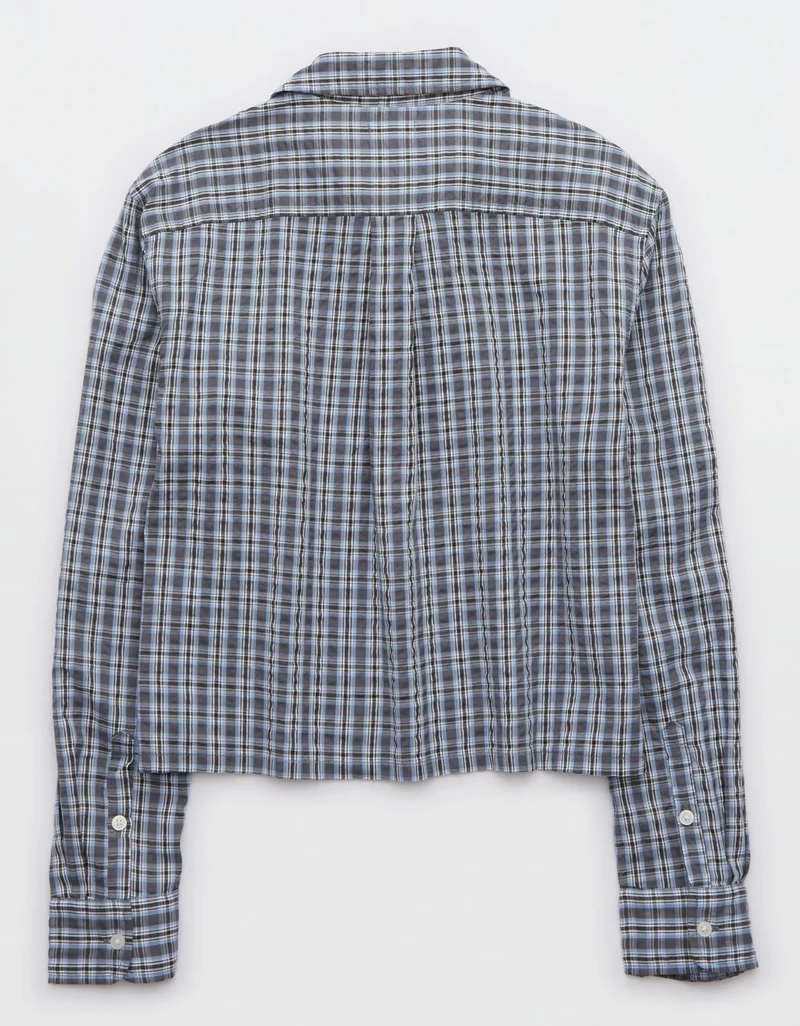 Aerie  Aerie Off-Duty Seersucker Pajama Shirt for Women | Best Price UAE