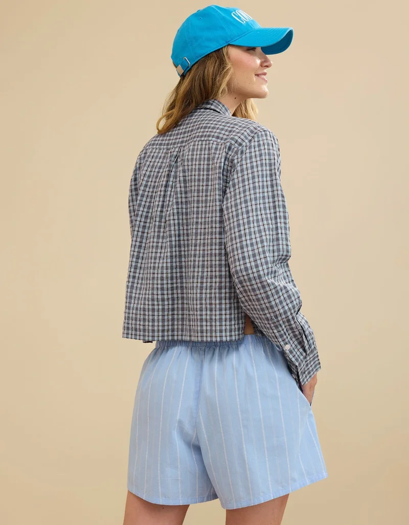 Aerie  Aerie Off-Duty Seersucker Pajama Shirt for Women | Best Price UAE