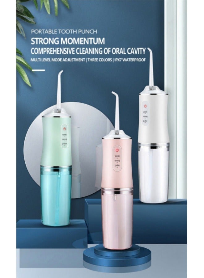 Generic White Portable Water Dental Flosser with 3 Modes, Rechargeable Oral Irrigator, 4 Jets Teeth Cleaner  - Image 2