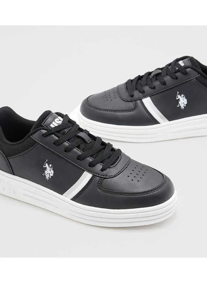 يو اس بولو Lace Up Low Top Sneakers