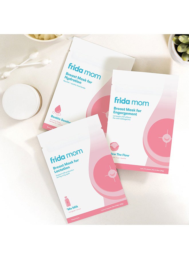 frida mom - Breast Mask For Engorgement- Relieve Engorged Breast With Breastfeeding Weaning- 2 Sheet Masks - Image 1