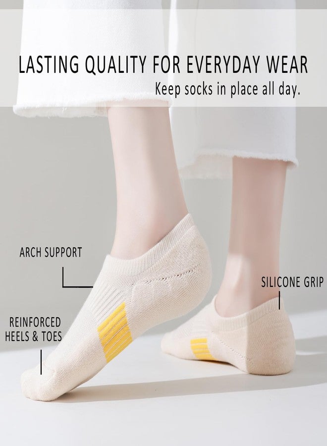EPEIUS Thick No Show Socks for Women Athletic Ankle Socks Cushioned Running Low Cut Non Slip Footies 3/6 Pairs, Assorted 6 Pack, 8-11 - Image 3