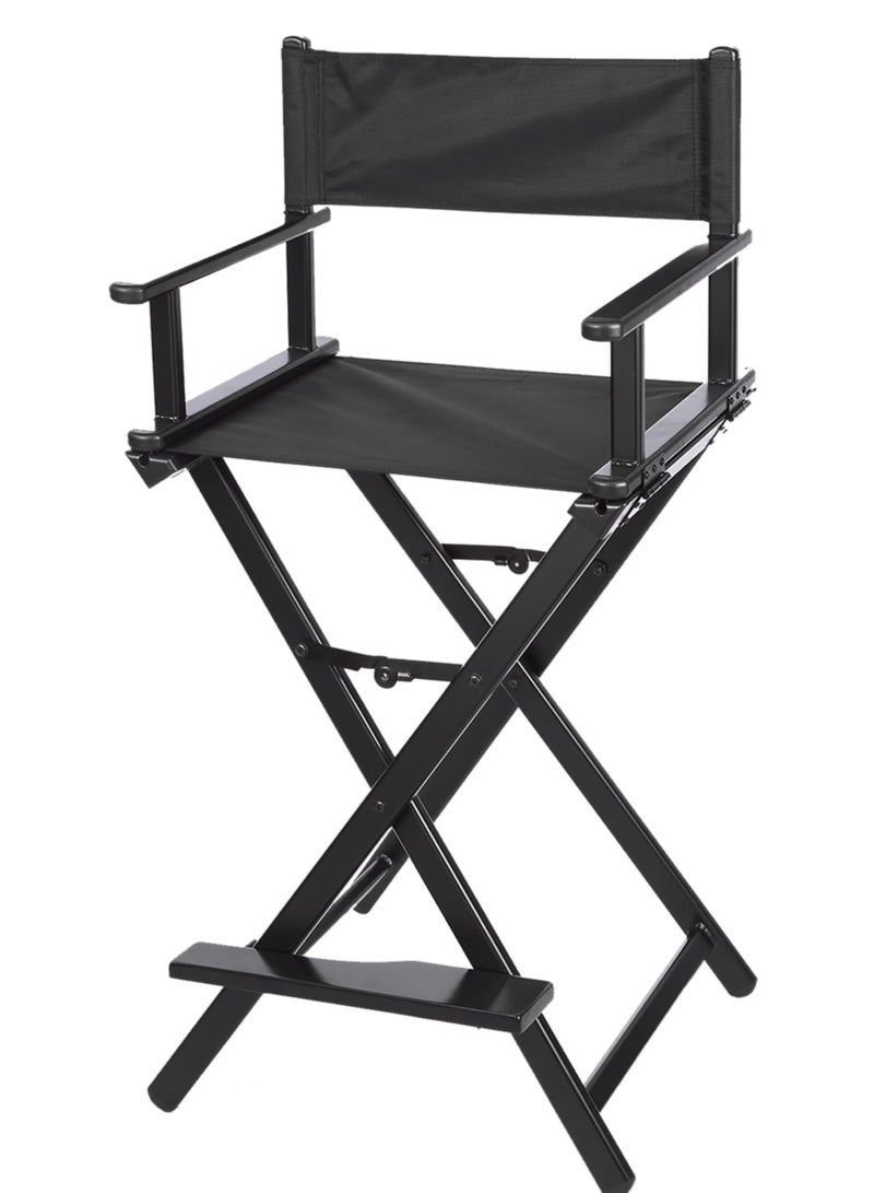 ميشيدا كرسي مدير قابل للطي مصنوع من خليط معدني خفيف الوزن، كرسي فنان مكياج محمول - Image 1