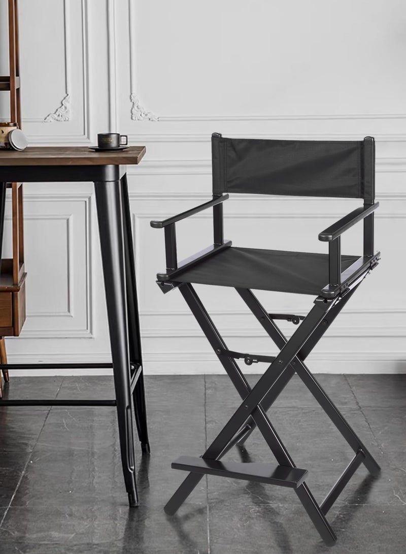 ميشيدا كرسي مدير قابل للطي مصنوع من خليط معدني خفيف الوزن، كرسي فنان مكياج محمول - Image 5