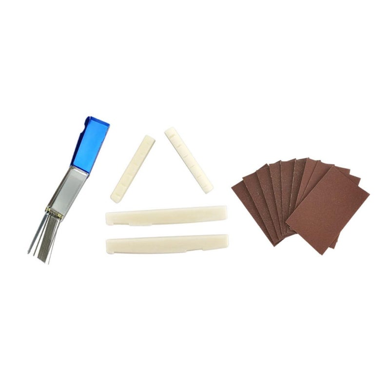 Guitar Nut Repair Tool Set With Sanding Files And Slotting Tools Assorted Color 9X7X1 3CM - Image 2
