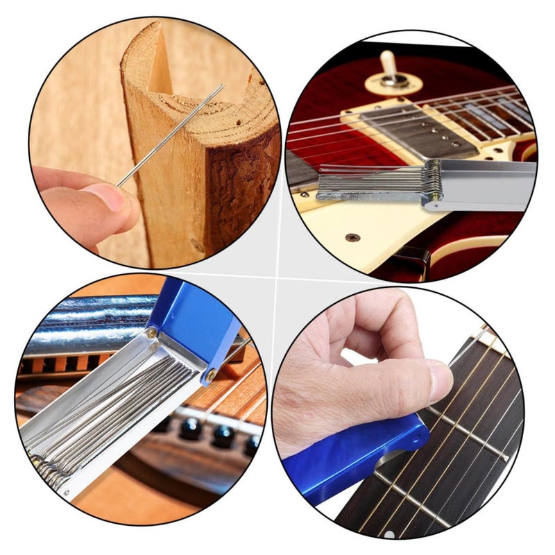 Guitar Nut Repair Tool Set With Sanding Files And Slotting Tools Assorted Color 9X7X1 3CM - Image 4