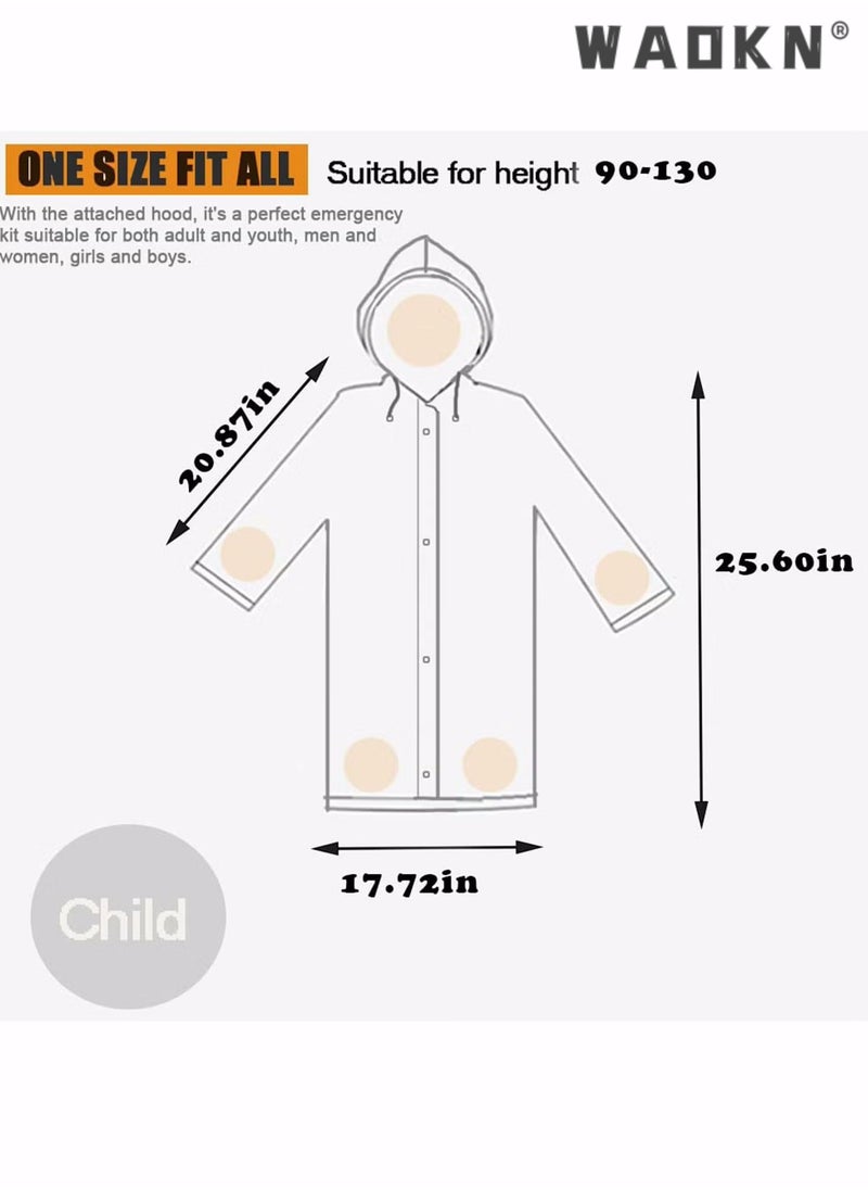 WAOKN Children's raincoats, Cartoon Kids Rain Jacket, Blue Car Girls Hooded Rain Poncho Outdoors Kids Transparent Raincoat Student Rain Suit Waterproof Durable Windbreaker (Pink Rabbit)  - Image 5