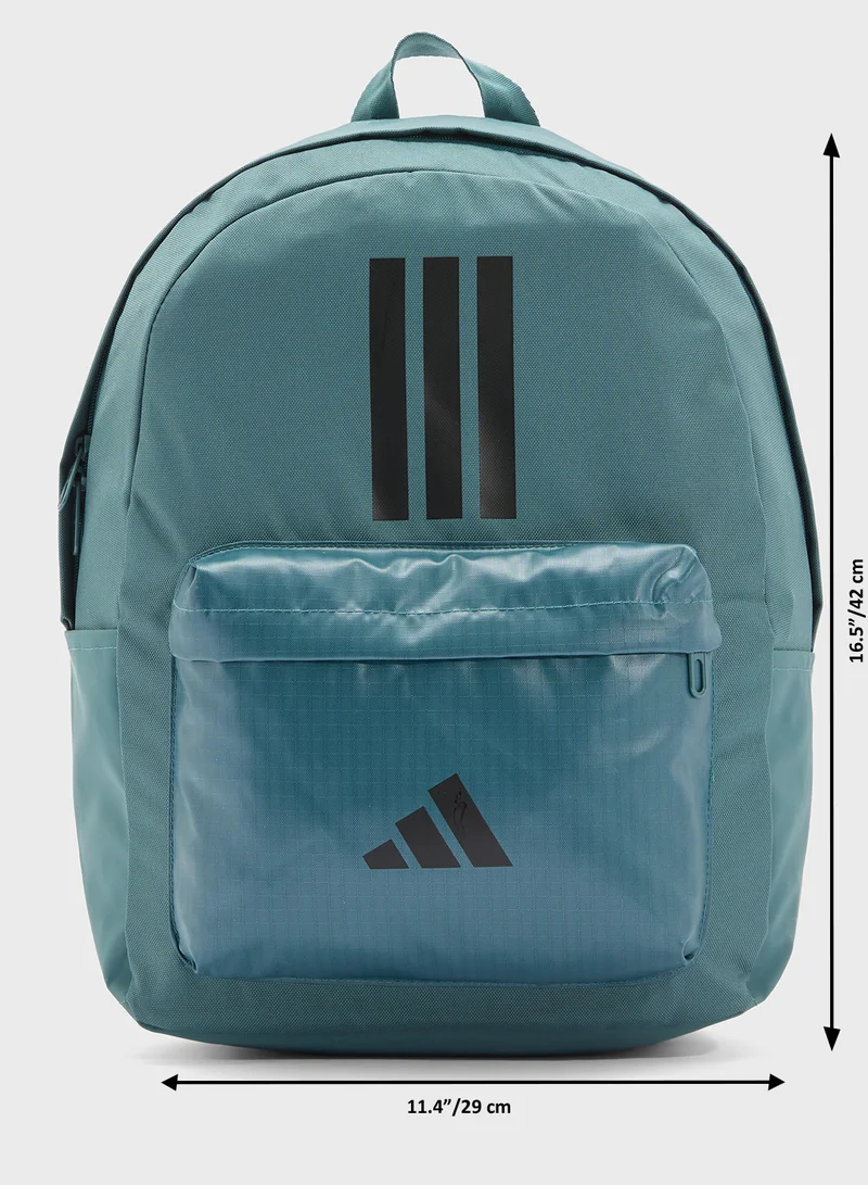 adidas حقيبة ظهر كلاسيكية بثلاثة خطوط للمدرسة