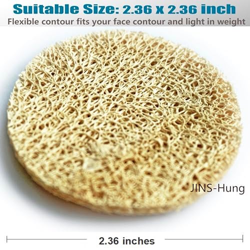 JINS-Hung 18 Pack Natural Loofah Sponge Exfoliating Face Pads - Facial Body Scrubbers Pad - When Bath Shower and Spa - Loofa Sponges Scrub - Bulk Loofahs Scrubber - Cleansing Skin for Women and Men - Image 3