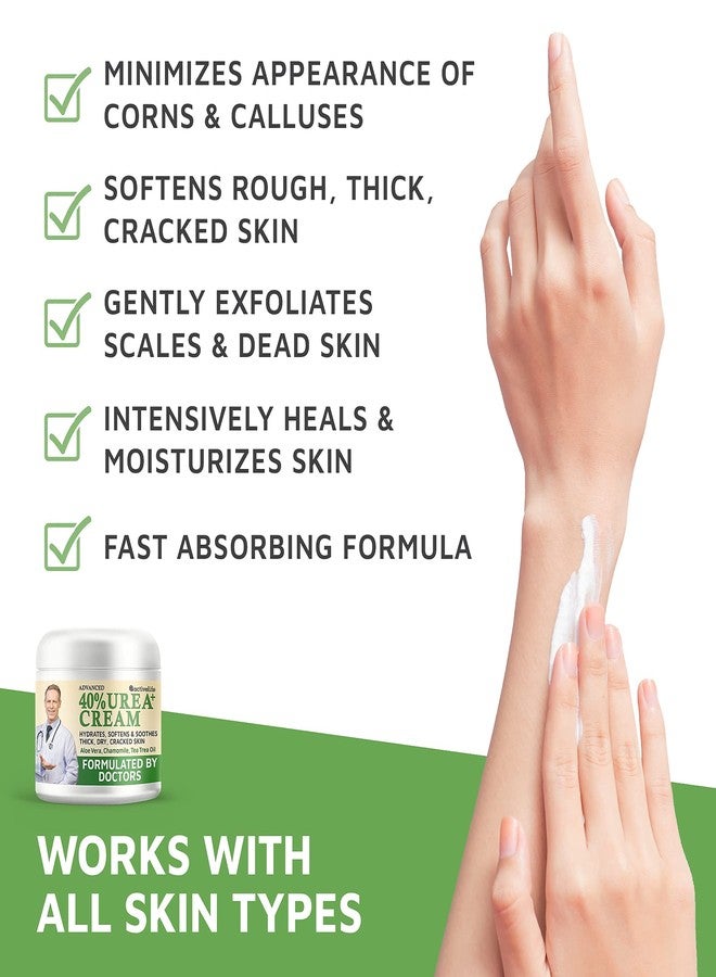 Activelife - Urea Cream 40 Percent for Feet, Formulated by Doctors, Foot Cream for Dry Cracked Heels, Foot Callus Remover, Rehydrates Dry, Rough, Dead Skin on the Feet, Hands, and Elbows, Free Pumice - Image 4