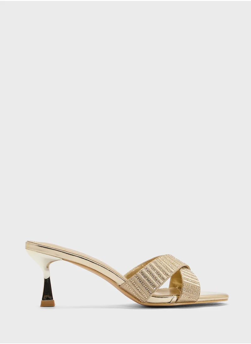 ELLA Diamante Strap Heeled Sandal