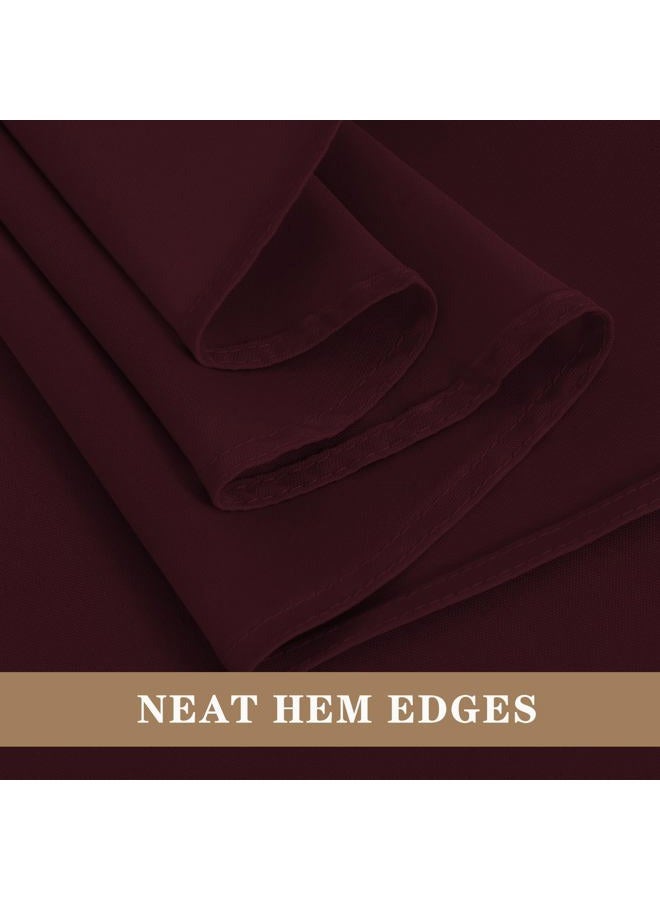 Fitable 6 Pack Burgundy Tablecloths for Round Tables - 108 Inches in Diameter - Stain Resistant and Washable Table Clothes, Polyester Fabric Table Covers for Wedding, Party, Banquet, Formal Events - Image 4