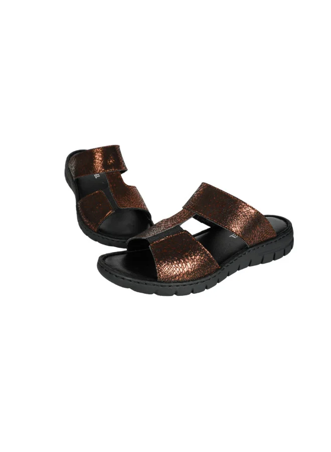 Josef Seibel 071-2227 Josef Seibel Ladies Casual Flat Sandals 93440 Black/Kombi Bronze