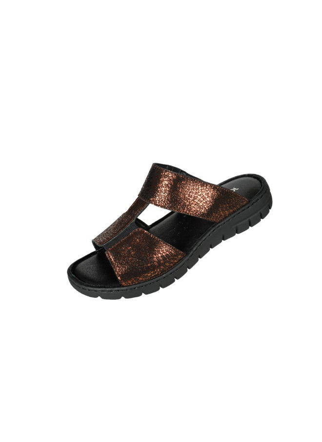 Josef Seibel 071-2227 Josef Seibel Ladies Casual Flat Sandals 93440 Black/Kombi Bronze  - Image 3