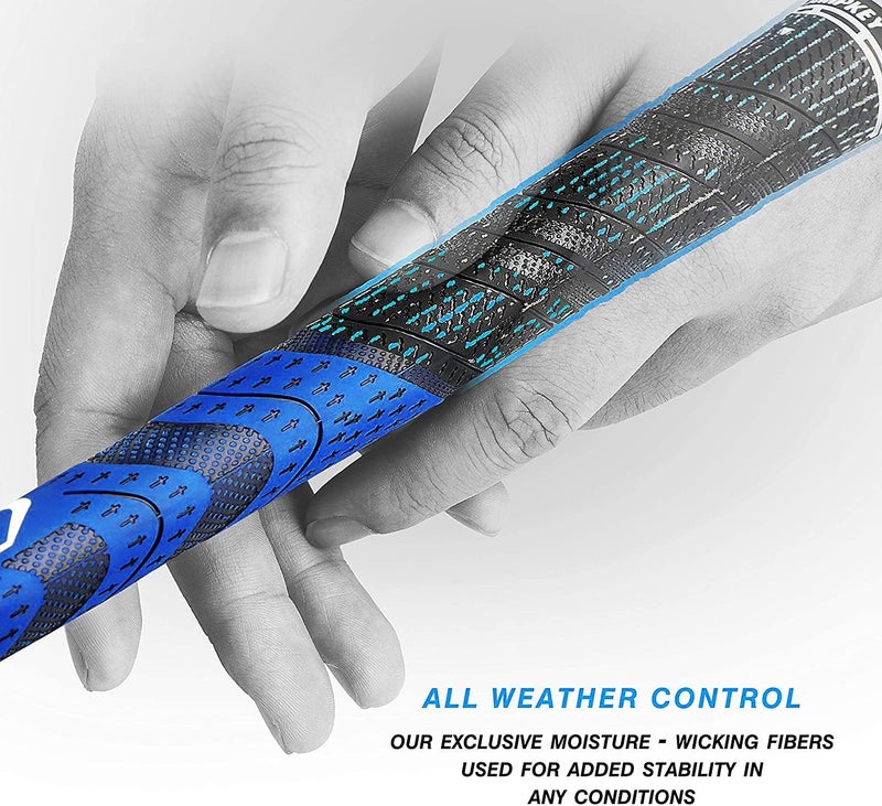 CHAMPKEY Premium Hybrid Golf Grips 13 Pack with All Repair Kits - All Weather Performance Golf Club Grips - High Traction and Control Half Corded Golf Grips for Men(Blue,Oversize) - Image 3