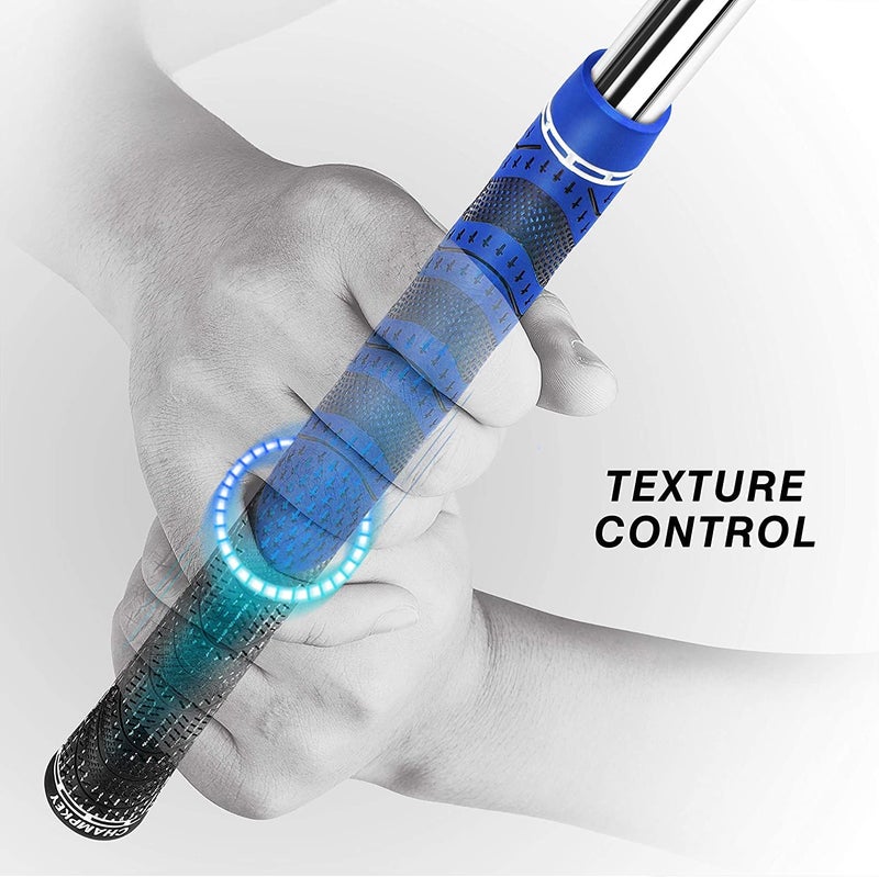 CHAMPKEY Premium Hybrid Golf Grips 13 Pack with All Repair Kits - All Weather Performance Golf Club Grips - High Traction and Control Half Corded Golf Grips for Men(Blue,Oversize) - Image 4