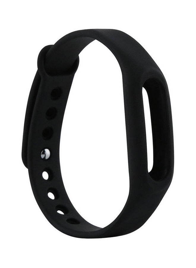 NIBEMINENT Silicone Wrist Strap Bracelet Replacement Watchband For 1 Xiaomi Mi Band Black