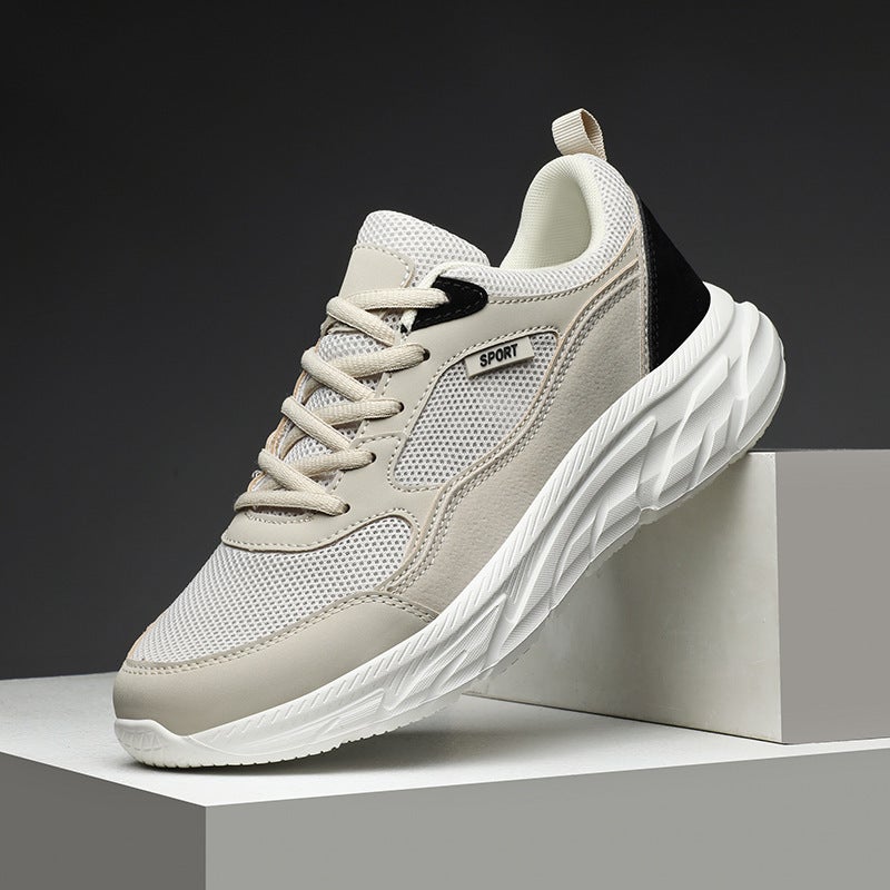 Joker Casual Shoes Explosions Men'S Shoes Explosions Mesh Sneaker Men'S Thick Sole Lightweight Work Shoes - Image 1