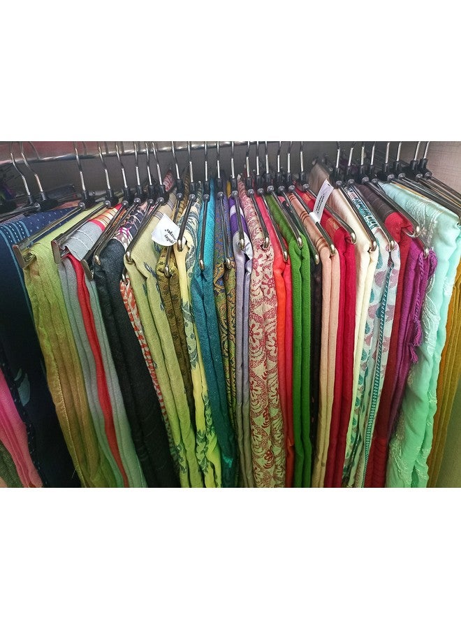 ROLLYWARE 30 Pack Premium Unique Design Stainless Steel Lockable Technology Hangers for Clothes, Velvet, Trouser, Saree, Pants, Skirt Wardrobe - Image 3