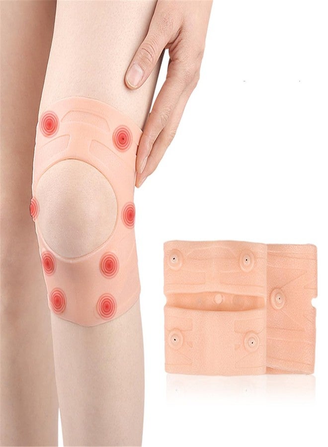 Xemz Magnetic Knee Pads, 1 Pair Breathable Silicone Knee Brace Pads, Open Patella Knee Stabilizer Magnetic Knee Compression Sleeves Knee Protection Pads for Ligament Injury Recovery Running (Short style) - Image 1