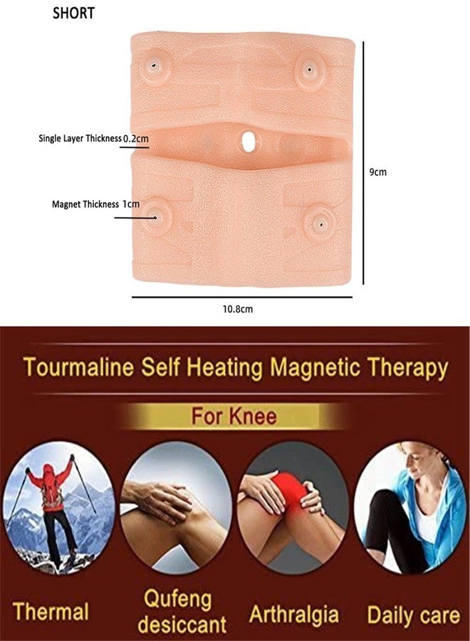 Xemz Magnetic Knee Pads, 1 Pair Breathable Silicone Knee Brace Pads, Open Patella Knee Stabilizer Magnetic Knee Compression Sleeves Knee Protection Pads for Ligament Injury Recovery Running (Short style) - Image 2
