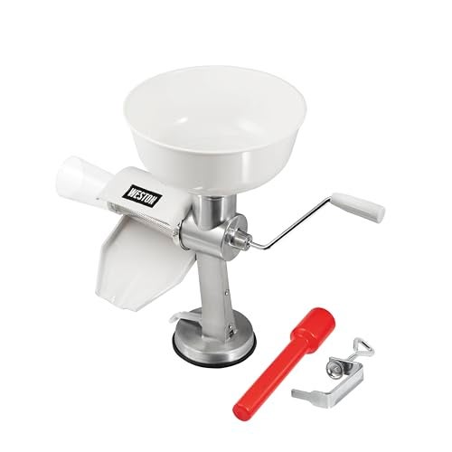 Weston Food Strainer and Sauce Maker for Tomato, Fresh Fruits and Vegetables ,White - Image 1