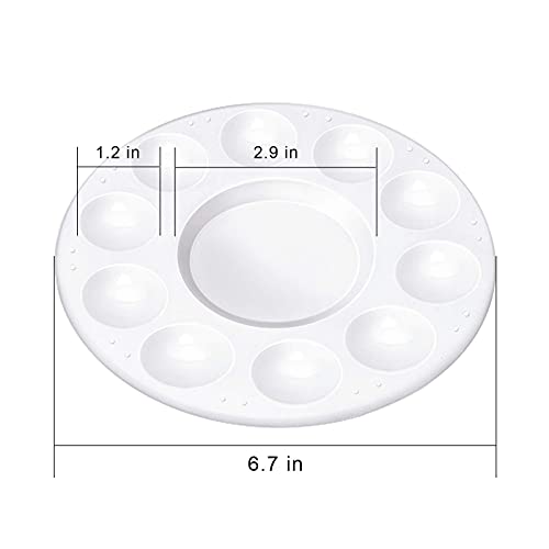 WNATN Paint Tray Palettes, Plastic White Palettes for Kids & Students,Paint Tray for Art Class,Craft DIY or Have a Birthday Painting Party-8pcs - Image 5