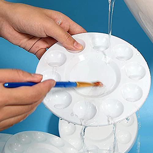 WNATN Paint Tray Palettes, Plastic White Palettes for Kids & Students,Paint Tray for Art Class,Craft DIY or Have a Birthday Painting Party-8pcs - Image 4